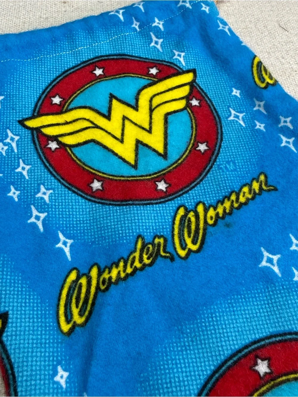 Wonder Woman Blue Drawstring Pouch